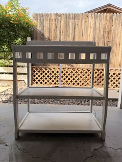 White Sleigh Style Baby Changing Table