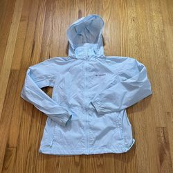 Women’s Columbia Sportswear Co Rain Jacket Windbreaker Size S Hiking -Light blue