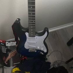 Blue/white Guitar