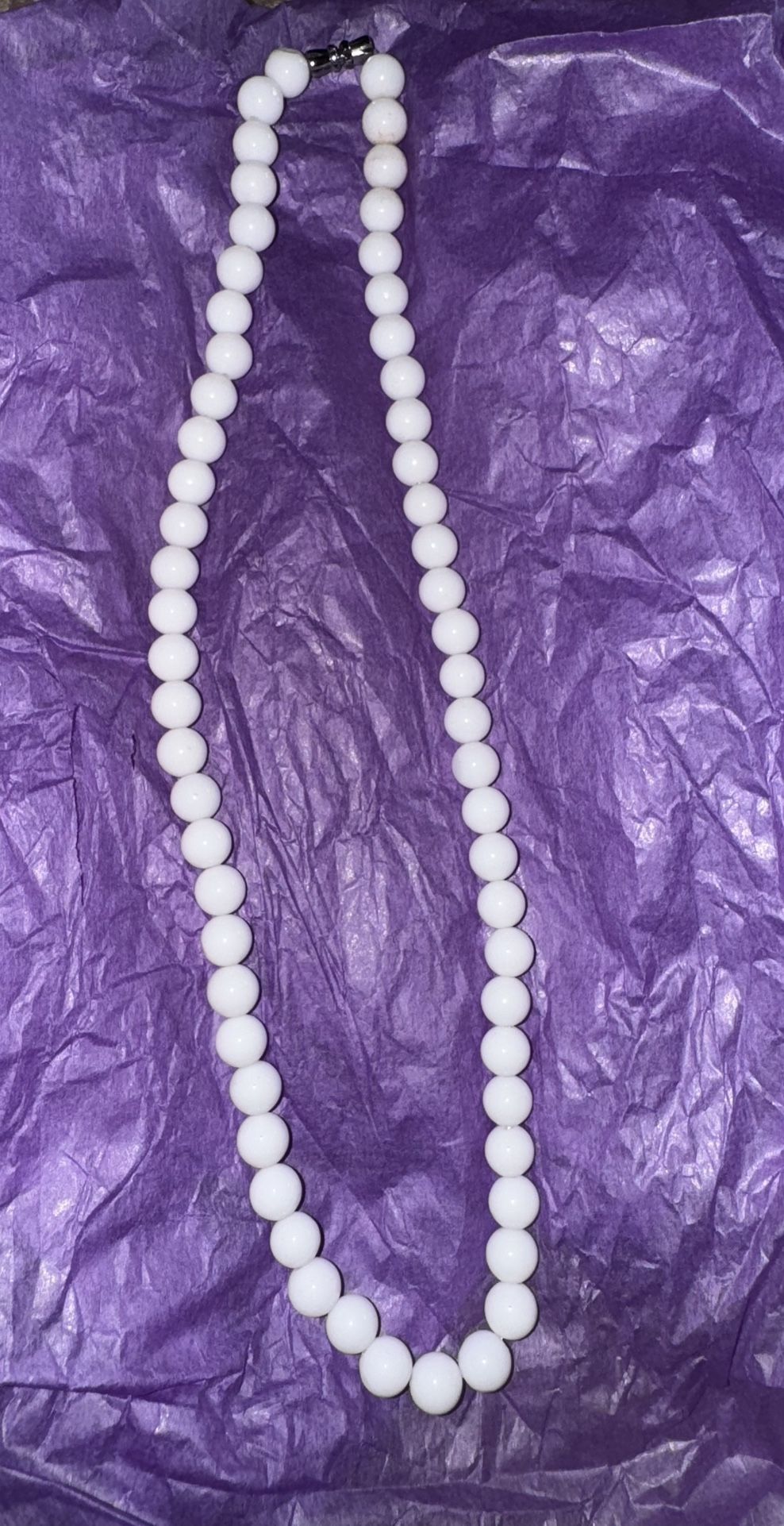 EUC Beauty Moonstone Beaded Necklace, 18" 