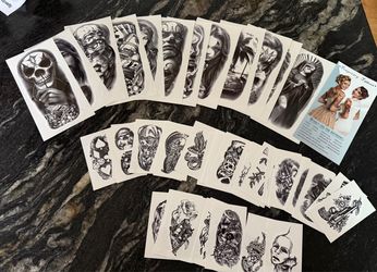 Small and half sleeve temporary tattoos