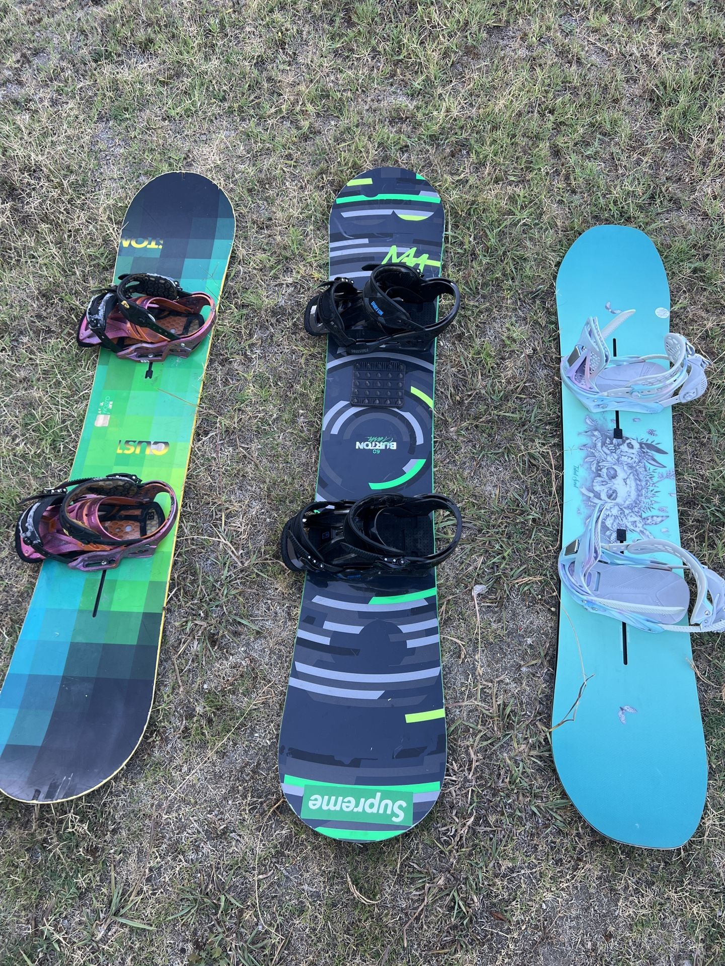 155cm Burton 160cm Burton 141cm Burton Snowboard With Bindings