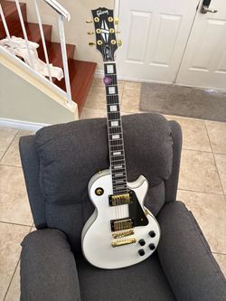 Chibson Les Paul Custom Electric Guitar White