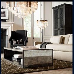 Restoration Hardware Mirrored Strand Coffee Table