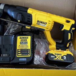 Brand New Dewalt Hammer Drill W/ Charger And 5ah Battery