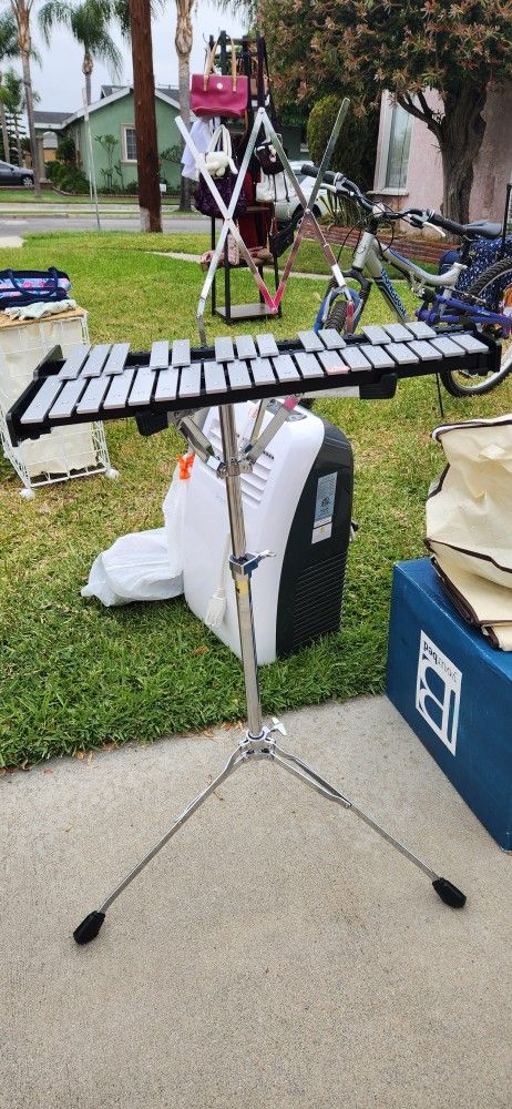 Xylophone, drum and case