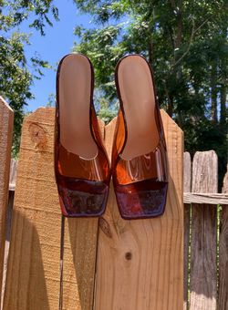 See-through Brown High-heels 