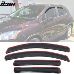 Fits 2013-2022 Buick Encore 2015-2022 Chevy Trax In-Channel Window Visors Rain Deflector