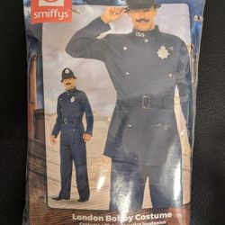 Halloween Costume Cop Police Officer London Bobby Adult Medium