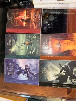 Percy Jackson Series (Rick Riordan paperbacks) Complete set of the original 5 (The Lightning Thief, The Sea of Monsters, The Titan’s Curse, The Battle
