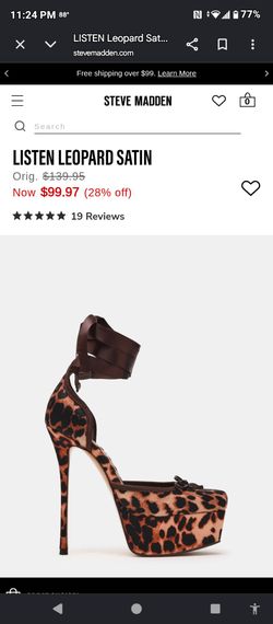 Steve Madden Listen Leop Satin