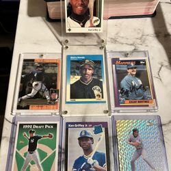 Ken Griffey Jr Rookie Baseball & NBA Kobe Tri Card As Well Jayden Daniels 