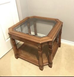 Antique Coffee Table With Brass Details