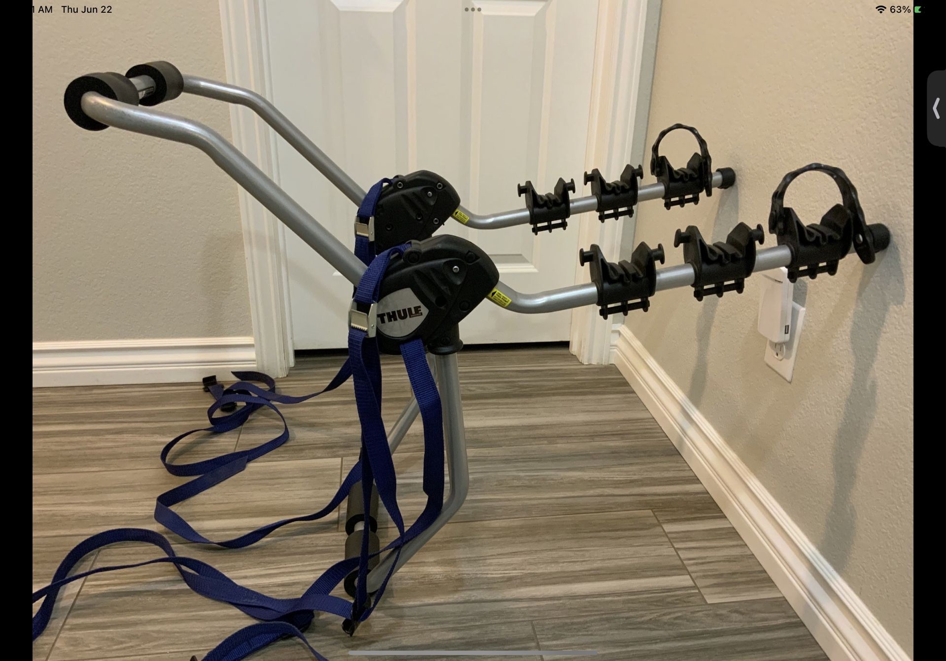 Thule venture 3 bike trunk vehicle rack