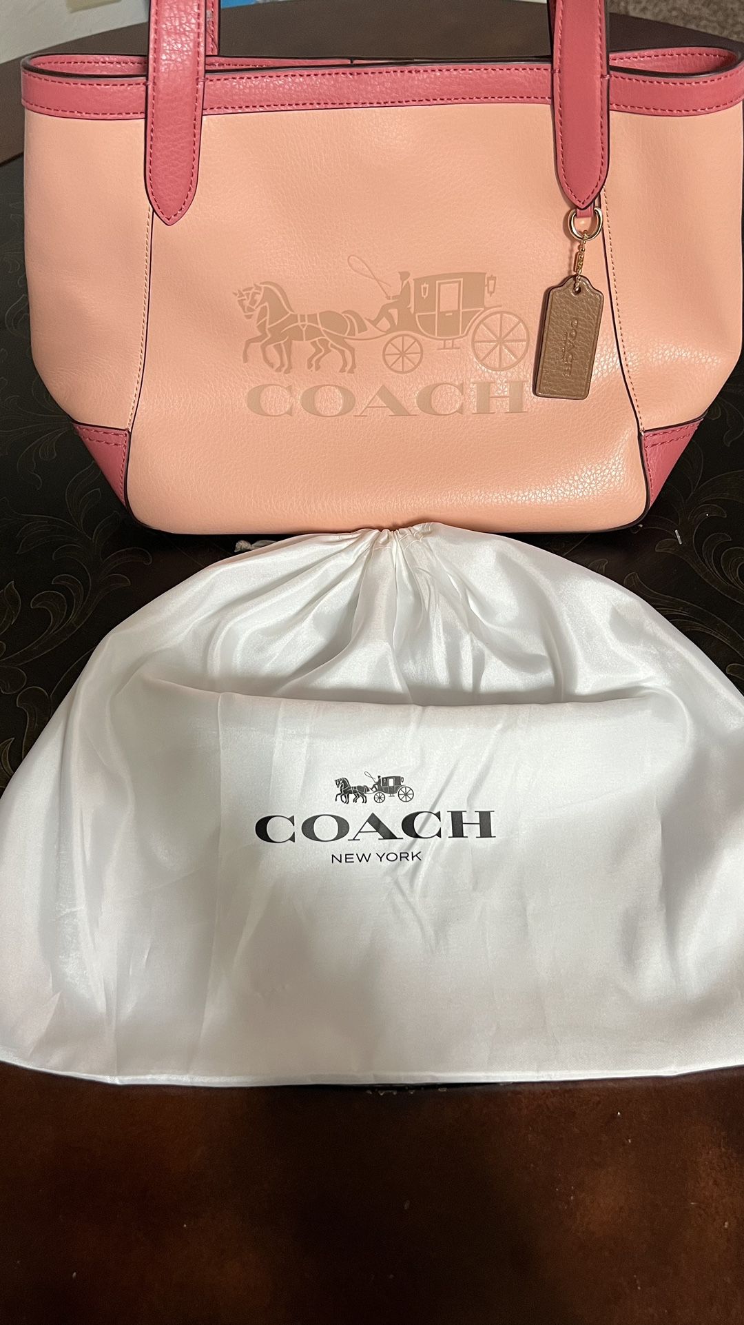 Pink Coach Tote Bag