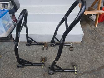 Motorcycle Front and Rear Paddock Stand Set