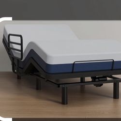 Twin Electronic Bed With Side Rails