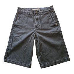 vans gray flat chino skater shorts youth sz 24/8