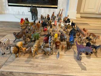 Animal and dinosaur figurines