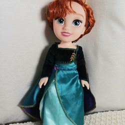 Disney Frozen Queen Anna Princess Doll with Removable Cape Inspired Movie 14" 