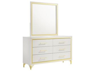 Lucia White  Dresser and Mirror