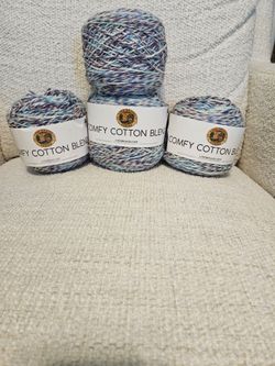 Lion brand comfy cotton blend yarn