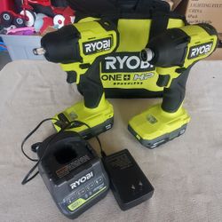 Ryobi 18v Brushless Impact Wrench & Driver.