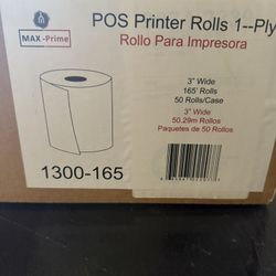 POS Printer Paper 3”x 150”. 48 Rolls