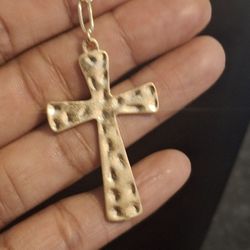 Cross Pendant Double Layered Necklace 
