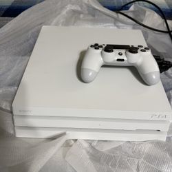 White PS4 Pro W/ 24 Games