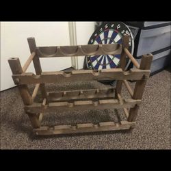 Rustic Wooden Wine Rack