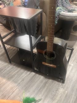 Record and guitar stand