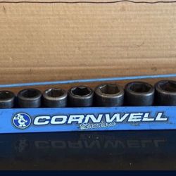 Cornwell Tools 3/4" drive impact Sockets set Size: 1"1 1/16-1 1/8-1 3/16-1 5/16-1 3/8-17/16-and 11/2"
