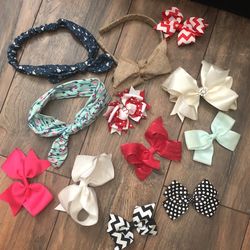 Variety Of Bows And Headbands