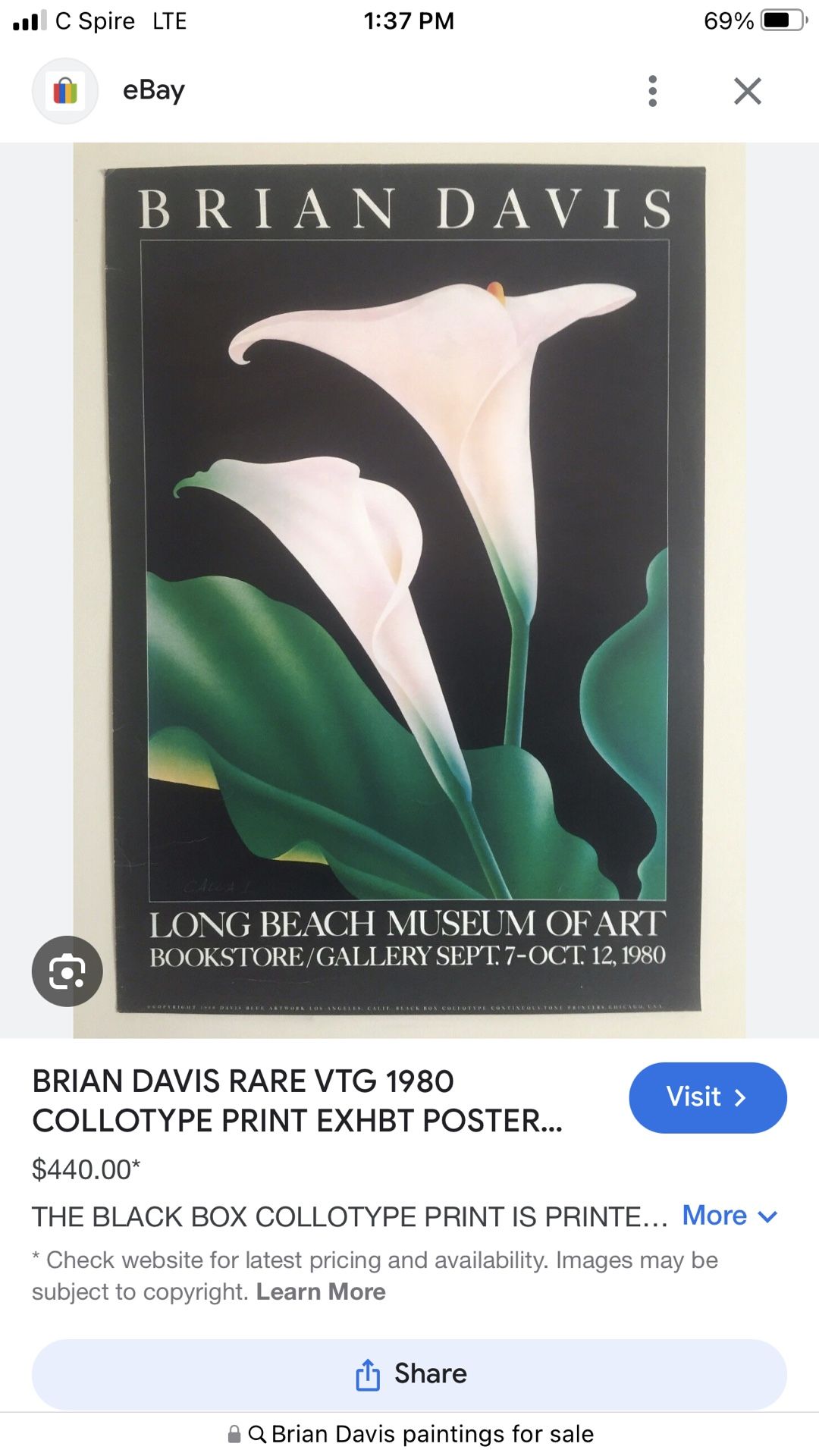 Rare Poster From Museum Exhibit 1980s