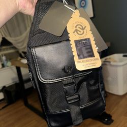 New True Religion Sling Bag - Black