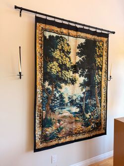 Large Woodland Tapestry Wall Hanging – 50” × 70”