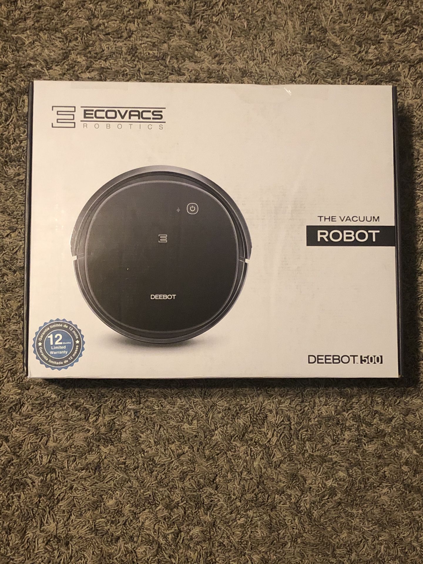 Eecovacs Robotics Robot Vacuum, Debot 500, Charging Station, Power Cord, Remote, Cleaning Brush