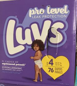 LUVS SIZE 4 … 76 Count