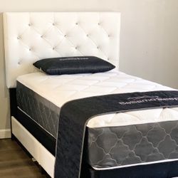 Twin Bed Plus Twin Mattress (Free Delivery )