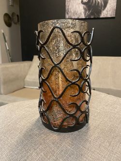 Two tone Glass Candle Holder