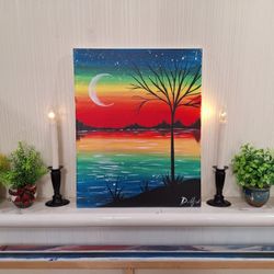 Painting "Rainbow Winter"