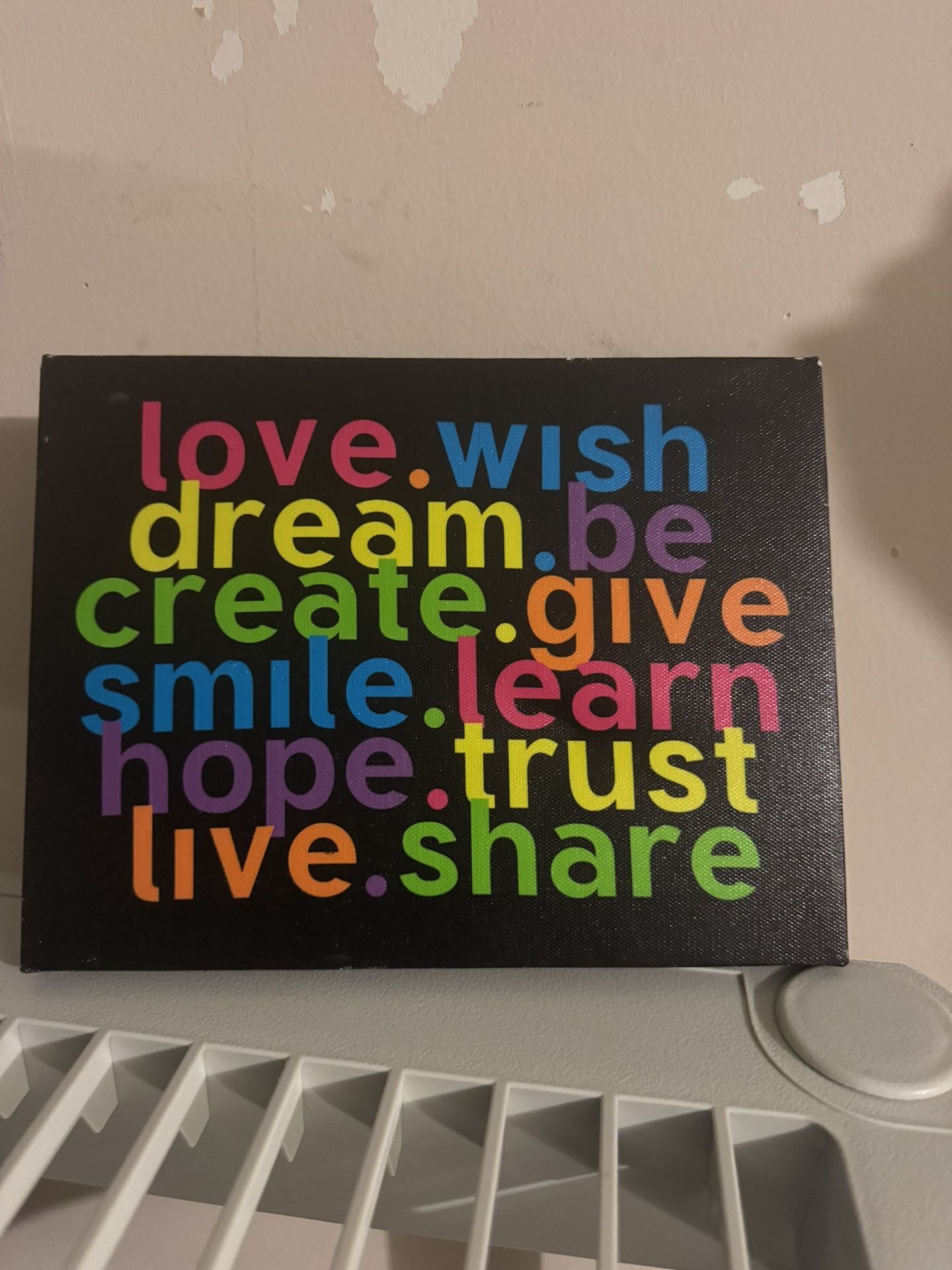 Inspirational Word Art Canvas