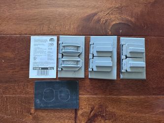 Quantity 3 Metal Weatherproof Electrical Box Outlet Cover 1 Gang Snap Flip