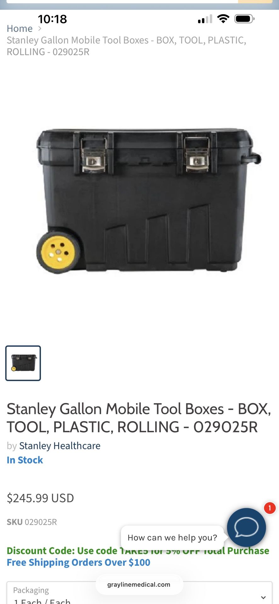 Stanley Pro Mobile Rolling Tool Chest