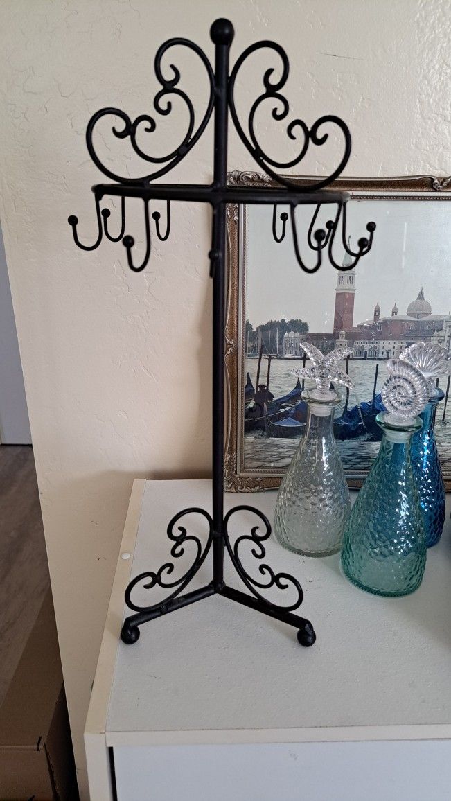 Vintage Black Necklace Hanger/jewelry Display Piece