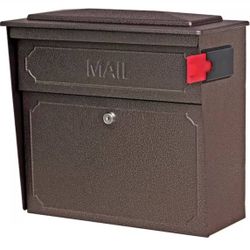 Townhouse Locking Wall-Mount Mailbox with High Security Reinforced Patented Locking System, Bronze