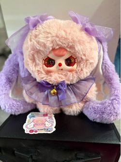 Baby Three Pocket Bunny 400% Series Peach Bunny With Red Liquid Eyes