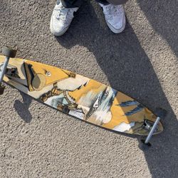 Sector 9 Ping Pong Pintail Bamboo Longboard 46" With New Wall Mount