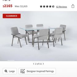 Glass Modern Dining Table 